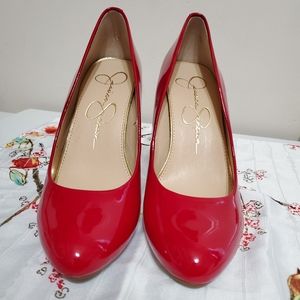 Jessica Simpson Red Patent Leather Pumps
